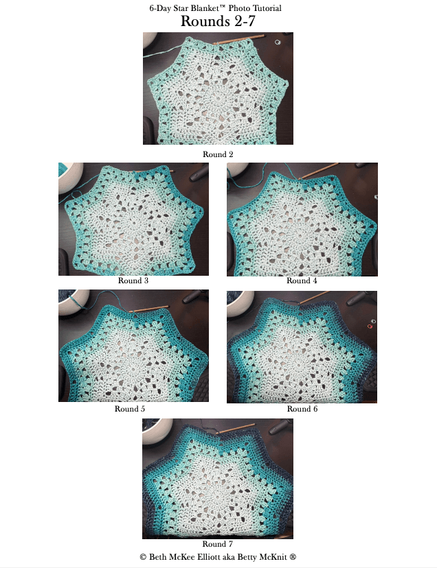 6-Day Star Blanket Photo Tutorial Page 3